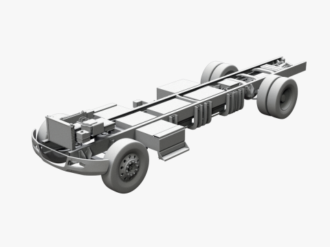 Full Electric Truck Chassis 3D Model