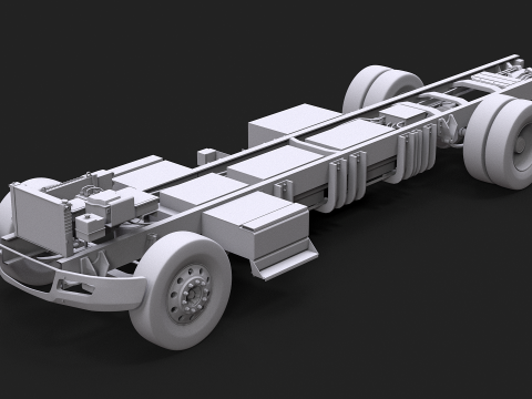 Vollelektrisches LKW-Chassis UT 3D Modell