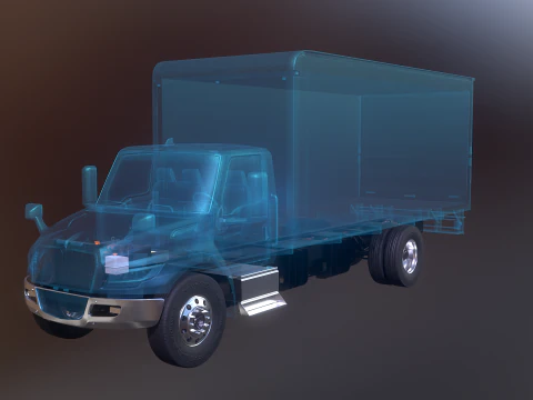 Rayos X de chasis de cami&oacute;n totalmente el&eacute;ctrico Modelo 3D