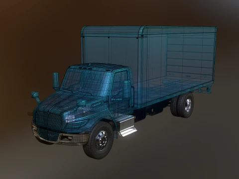 Raggi X del telaio del camion completamente elettrico Modello 3D