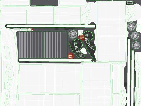 Raggi X del telaio del camion completamente elettrico Modello 3D