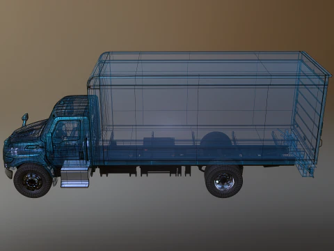 Raggi X del telaio del camion completamente elettrico Modello 3D