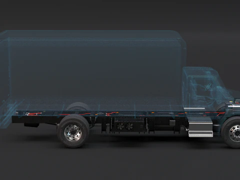 Raggi X del telaio del camion completamente elettrico Modello 3D