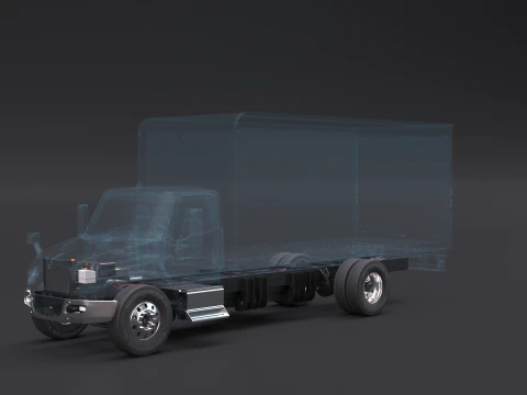 Raggi X del telaio del camion completamente elettrico Modello 3D