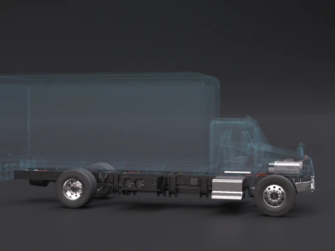 Raggi X del telaio del camion completamente elettrico Modello 3D