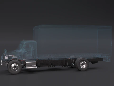 Raggi X del telaio del camion completamente elettrico Modello 3D