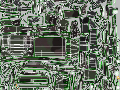 Camion mimetico militare 6x4 generico Modello 3D