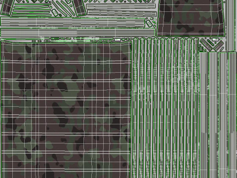 Camion mimetico militare 6x4 generico Modello 3D