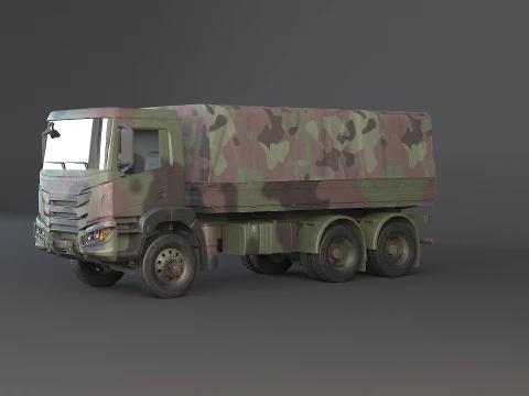 Camion mimetico militare 6x4 generico Modello 3D