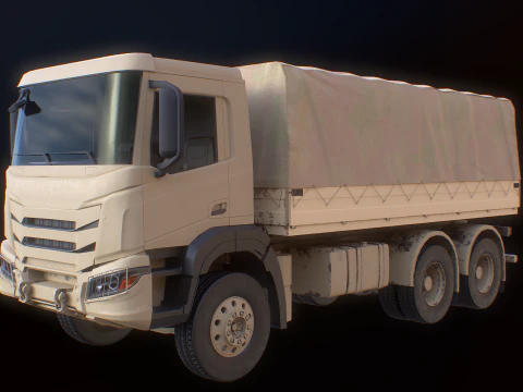 Caminh&atilde;o camuflado militar 6x4 gen&eacute;rico Modelo 3D