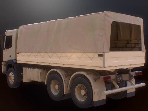 Caminh&atilde;o camuflado militar 6x4 gen&eacute;rico Modelo 3D
