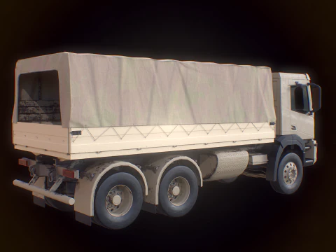 Caminh&atilde;o camuflado militar 6x4 gen&eacute;rico Modelo 3D