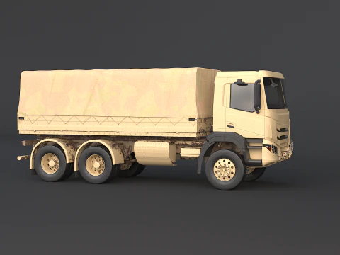 Caminh&atilde;o camuflado militar 6x4 gen&eacute;rico Modelo 3D