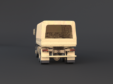 जेनेरिक 6x4 मिलिट्री कैमो ट्रक 3D मॉडल