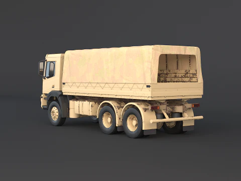 Caminh&atilde;o camuflado militar 6x4 gen&eacute;rico Modelo 3D