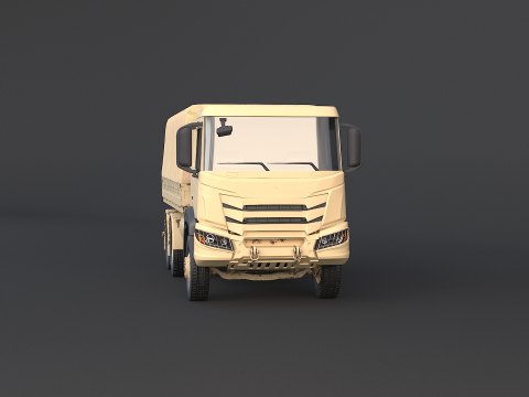 जेनेरिक 6x4 मिलिट्री कैमो ट्रक 3D मॉडल