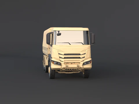 Caminh&atilde;o camuflado militar 6x4 gen&eacute;rico Modelo 3D
