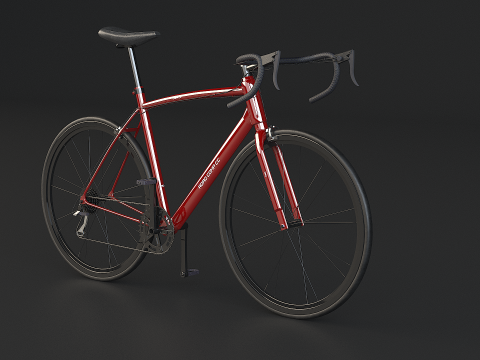 Old Generic Road Bicycle 3D Model