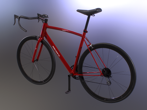 Old Generic Road Bicycle 3D Model