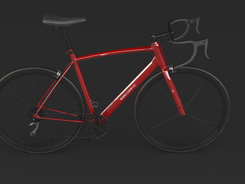 Old Generic Road Bicycle 3D Model