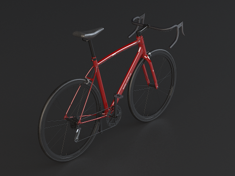 Old Generic Road Bicycle 3D Model