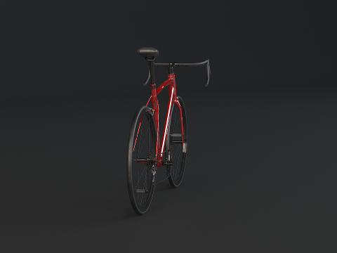 Old Generic Road Bicycle 3D Model