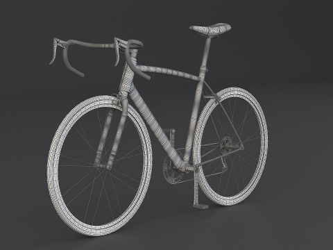 Old Generic Road Bicycle 3D Model