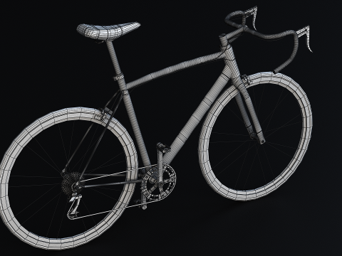 Old Generic Road Bicycle 3D Model