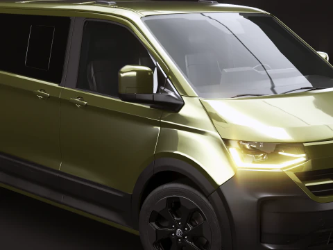 VW T7 Caravelle PanAmericana 2026 - 3 LODs PBR 3D Model