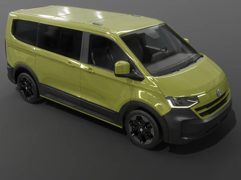 VW T7 Caravelle PanAmericana 2026 - 3 LODs PBR 3D Model