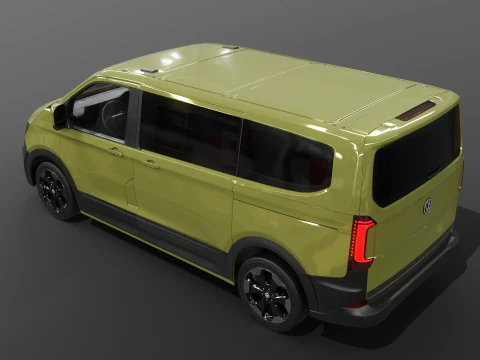 VW T7 Caravelle PanAmericana 2026 - 3 LODs PBR 3D Model