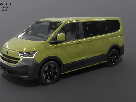 VW T7 Caravelle PanAmericana 2026 - 3 LODs PBR 3D Model