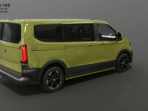 VW T7 Caravelle PanAmericana 2026 - 3 LODs PBR 3D Model