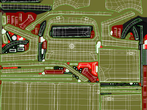 VW T7 Caravelle PanAmericana 2026 - 3 LODs PBR 3D Model