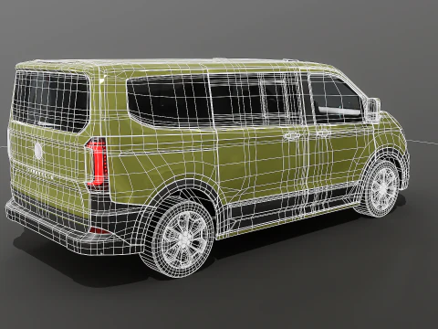 VW T7 Caravelle PanAmericana 2026 - 3 LODs PBR 3D Model