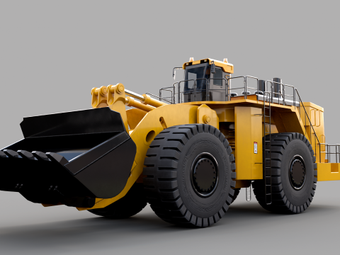 Heavy Wheeled Loader 3D Model