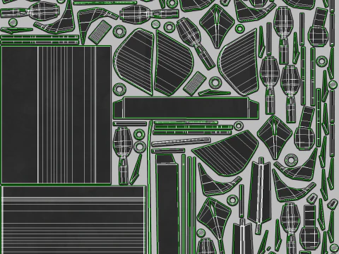 Caricatore gommato pesante Modello 3D