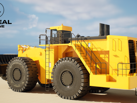 Heavy Wheeled Loader 3D Model