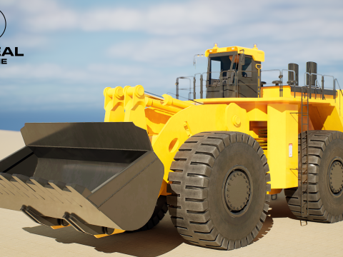 Heavy Wheeled Loader 3D Model