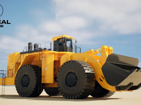 Heavy Wheeled Loader 3D Model