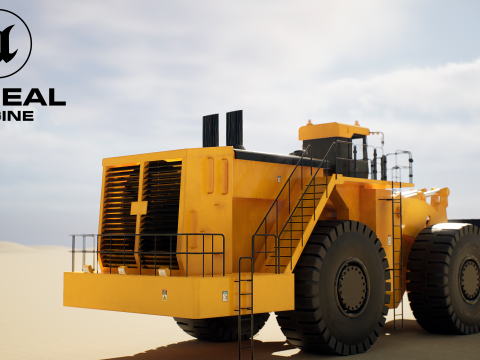Heavy Wheeled Loader 3D Model