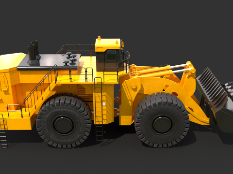Heavy Wheeled Loader 3D Model