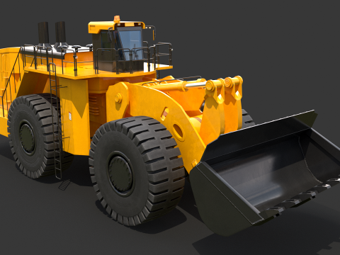 Heavy Wheeled Loader 3D Model