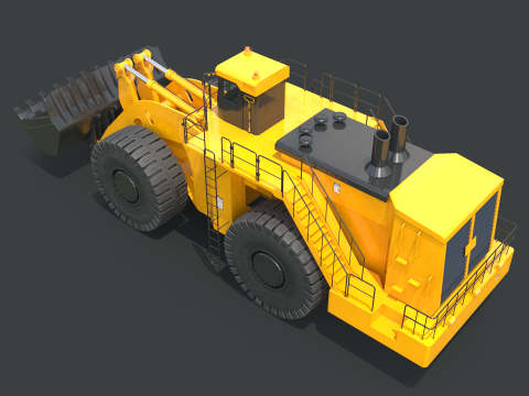 Heavy Wheeled Loader 3D Model