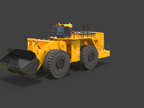 Heavy Wheeled Loader 3D Model