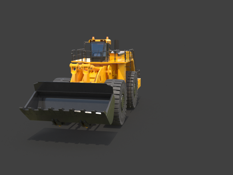 Heavy Wheeled Loader 3D Model