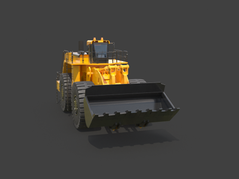Heavy Wheeled Loader 3D Model