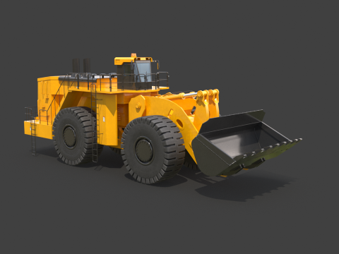 Heavy Wheeled Loader 3D Model