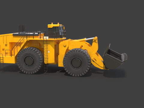 Heavy Wheeled Loader 3D Model