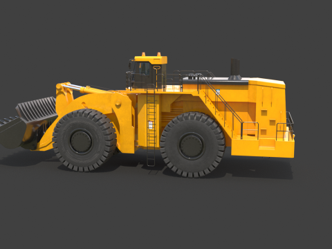 Heavy Wheeled Loader 3D Model